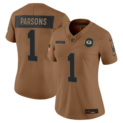 Women's Green Bay Packers 2025 Salute to Service Vapor Limited Jersey - All Stitched