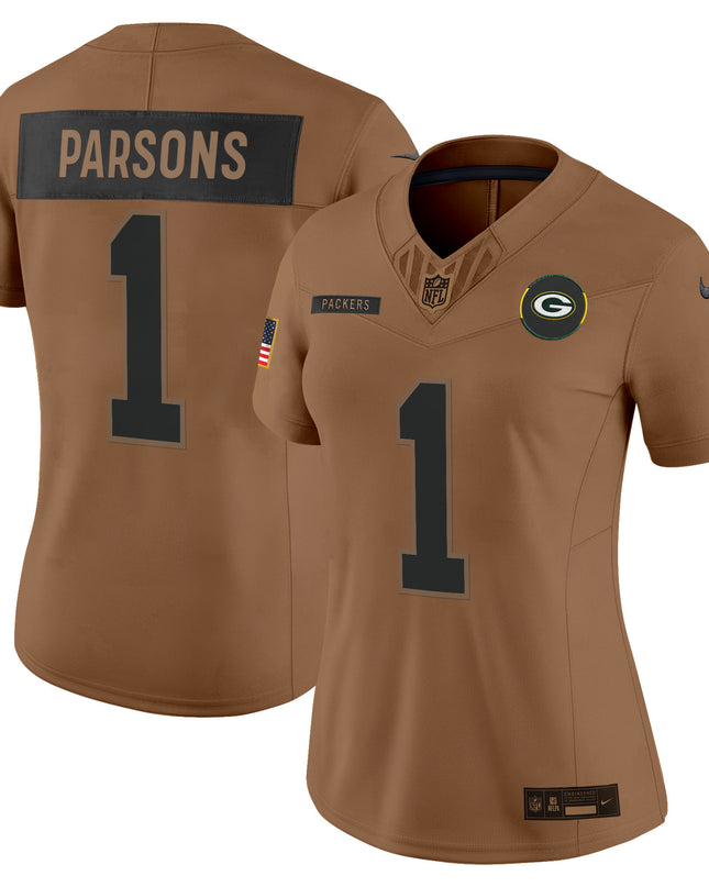 Women's Green Bay Packers 2025 Salute to Service Vapor Limited Jersey - All Stitched