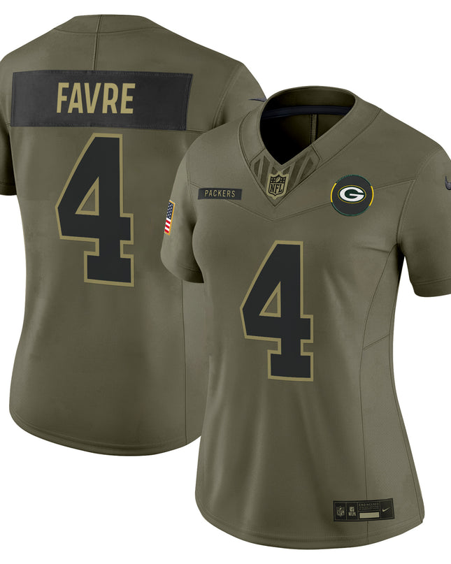 Women's Green Bay Packers 2025 Salute to Service Vapor Limited Jersey - All Stitched