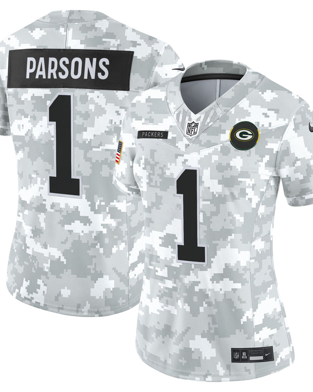 Women's Green Bay Packers 2025 Salute to Service Vapor Limited Jersey - All Stitched