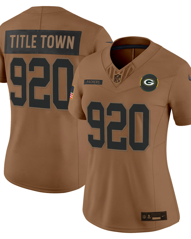 Women's Green Bay Packers 2025 Salute to Service Vapor Limited Jersey - All Stitched