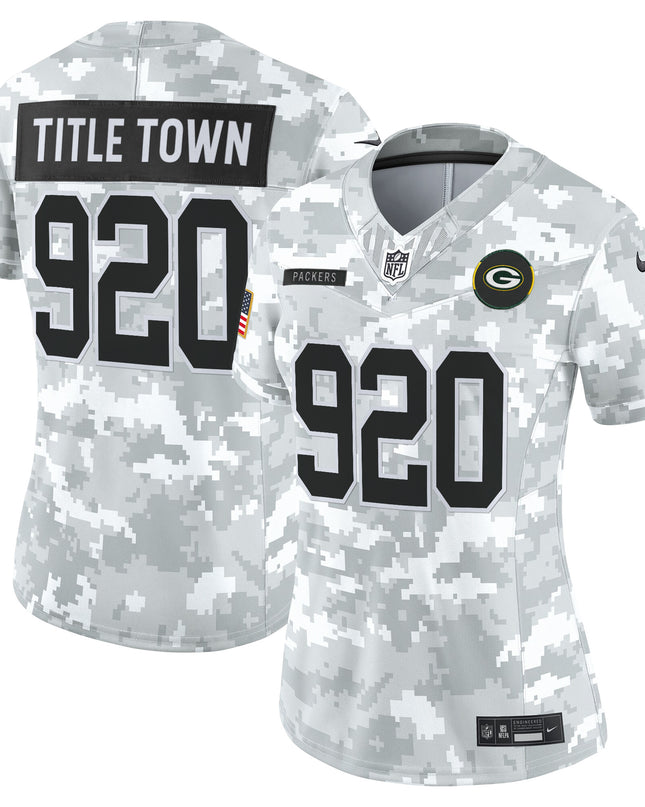 Women's Green Bay Packers 2025 Salute to Service Vapor Limited Jersey - All Stitched