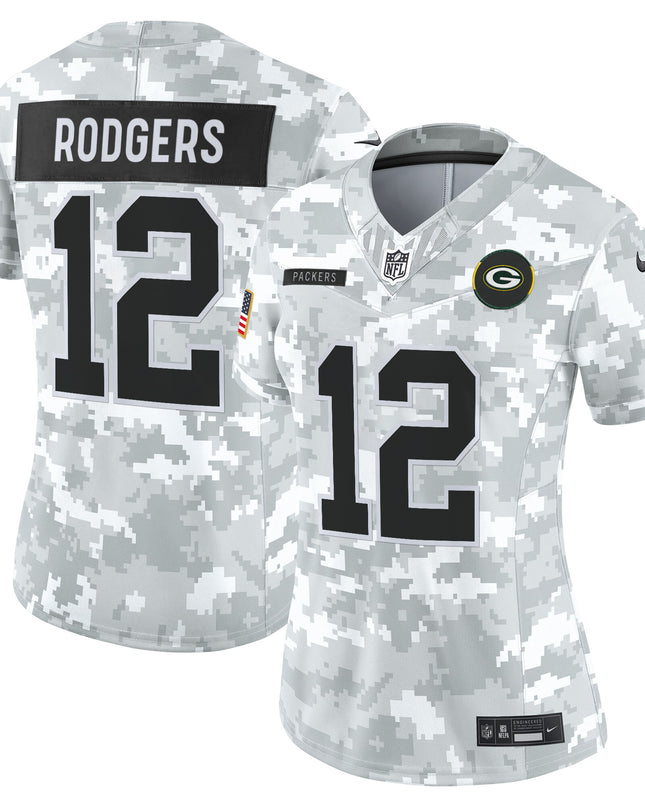 Women's Green Bay Packers 2025 Salute to Service Vapor Limited Jersey - All Stitched