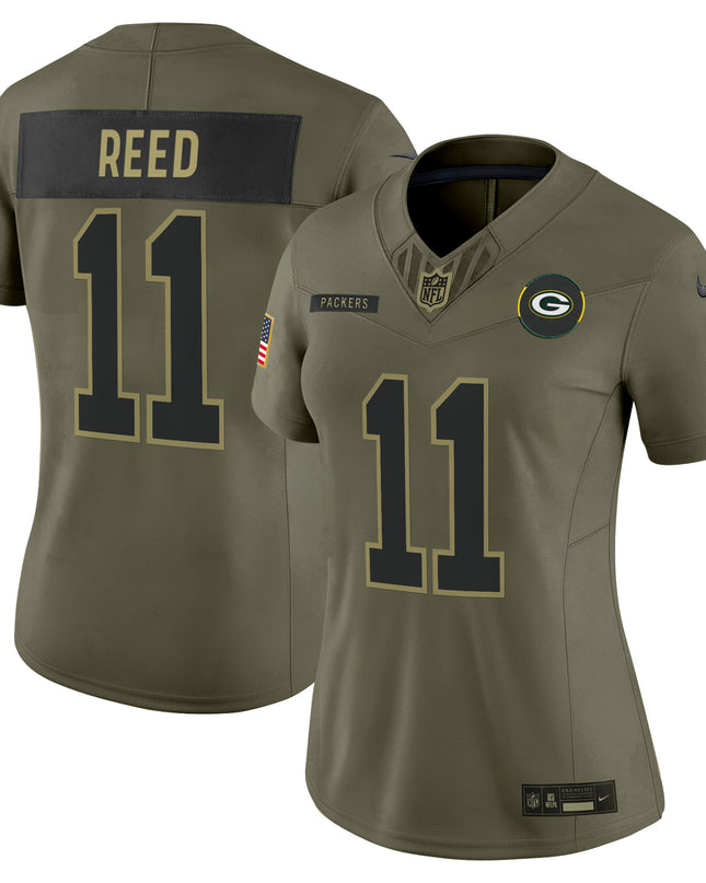 Women's Green Bay Packers 2025 Salute to Service Vapor Limited Jersey - All Stitched