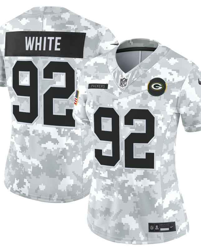 Women's Green Bay Packers 2025 Salute to Service Vapor Limited Jersey - All Stitched