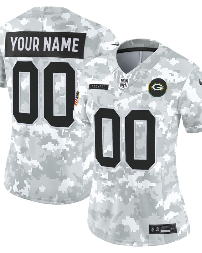 Green Bay Packers 2025 Salute to Service Vapor Limited Custom Jersey - All Stitched