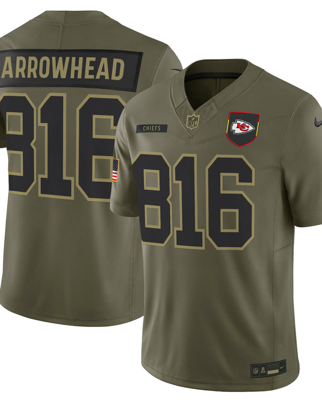 Kansas City Chiefs 2025 Salute to Service Vapor Limited Jersey - All Stitched
