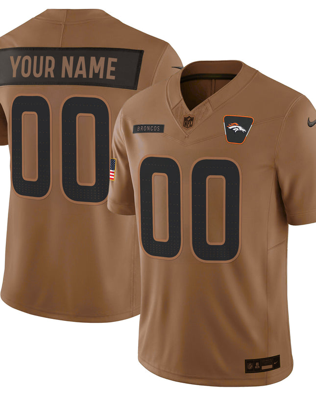 Denver Broncos 2025 Salute to Service Vapor Limited Custom Jersey - All Stitched