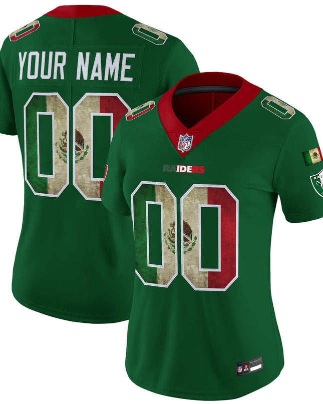 Las Vegas Raiders Mexico Vapor Limited Custom Jersey - All Stitched