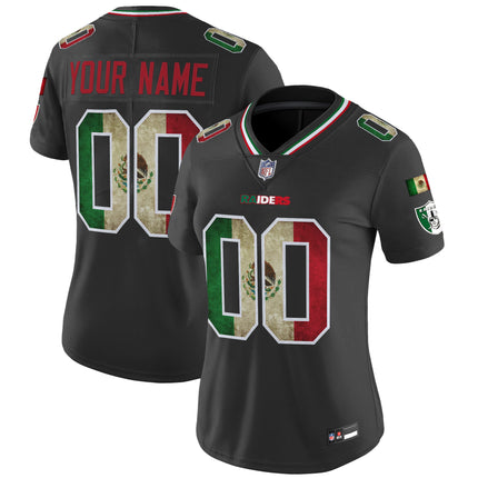 Las Vegas Raiders Mexico Vapor Limited Custom Jersey - All Stitched