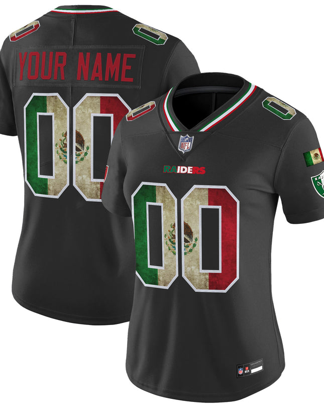 Las Vegas Raiders Mexico Vapor Limited Custom Jersey - All Stitched