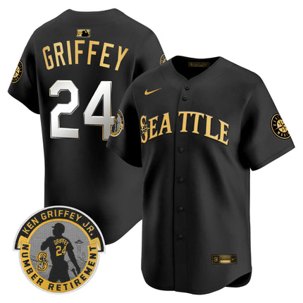 Men's Seattle Mariners 2025 Ken Griffey Jr. Patch Vapor Premier Limited Jersey - All Stitched