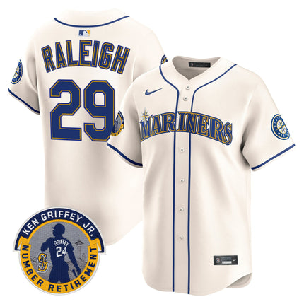 Men's Seattle Mariners 2025 Ken Griffey Jr. Patch Vapor Premier Limited Jersey - All Stitched