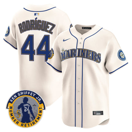 Men's Seattle Mariners 2025 Ken Griffey Jr. Patch Vapor Premier Limited Jersey - All Stitched