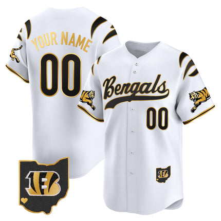Cincinnati Bengals 2025 Vapor Limited Baseball Custom Jersey V2 - All Stitched