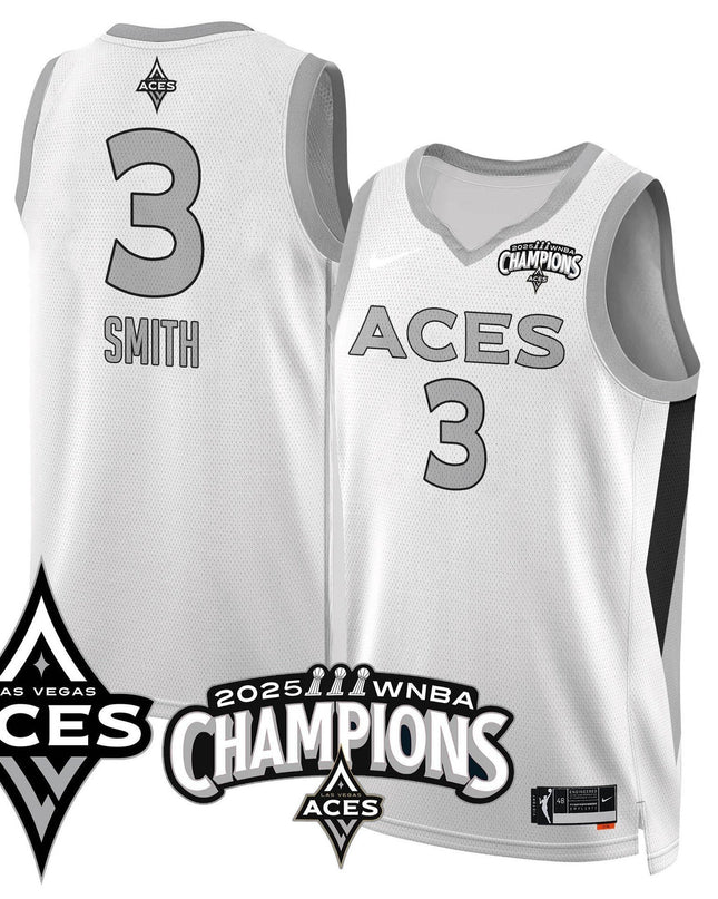 Men's Las Vegas Aces 2025 WNBA Championship Jersey - All Stitched