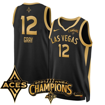 Men's Las Vegas Aces 2025 WNBA Championship Jersey - All Stitched