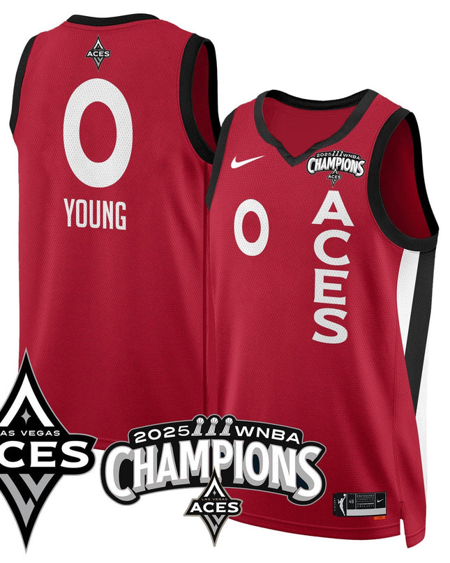 Men's Las Vegas Aces 2025 WNBA Championship Jersey - All Stitched