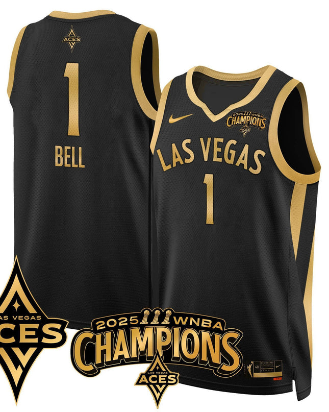 Men's Las Vegas Aces 2025 WNBA Championship Jersey - All Stitched