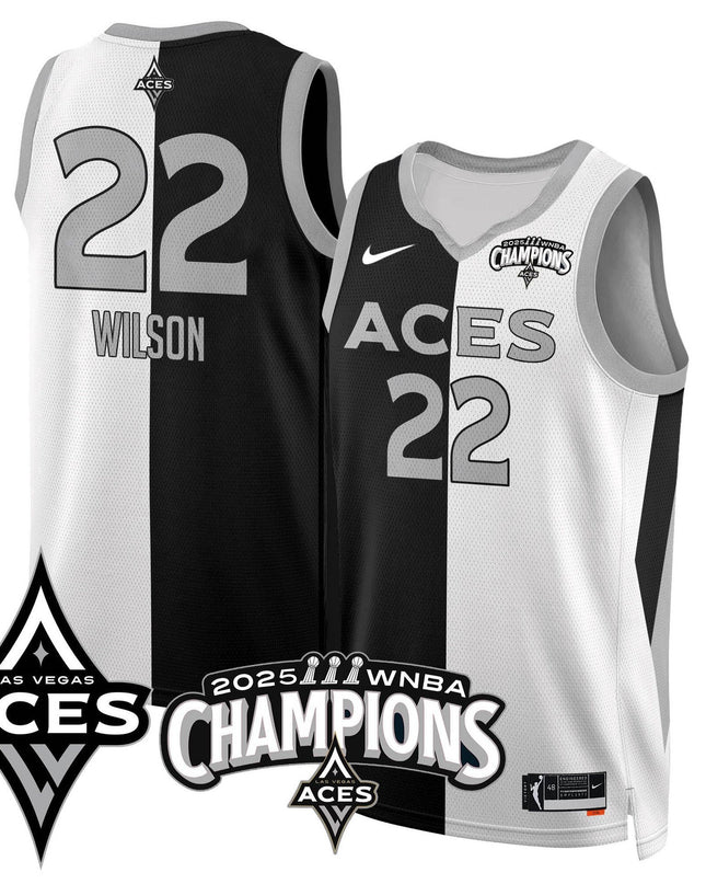 Men's Las Vegas Aces 2025 WNBA Championship Jersey - All Stitched