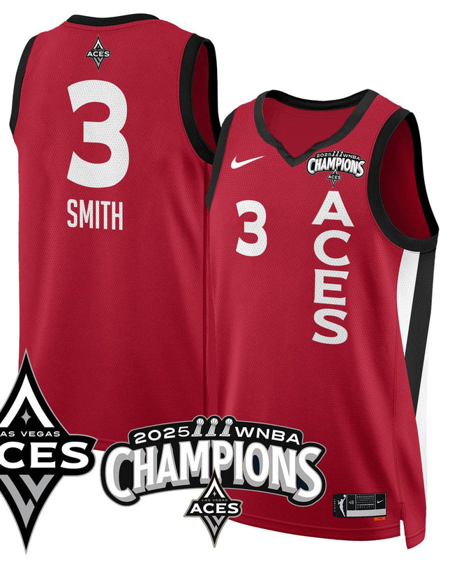 Men's Las Vegas Aces 2025 WNBA Championship Jersey - All Stitched