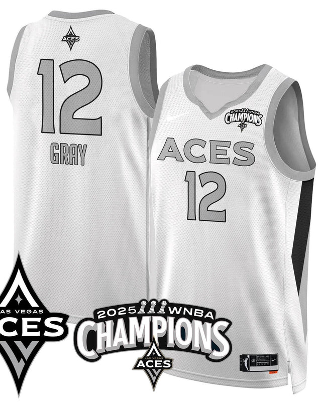 Men's Las Vegas Aces 2025 WNBA Championship Jersey - All Stitched