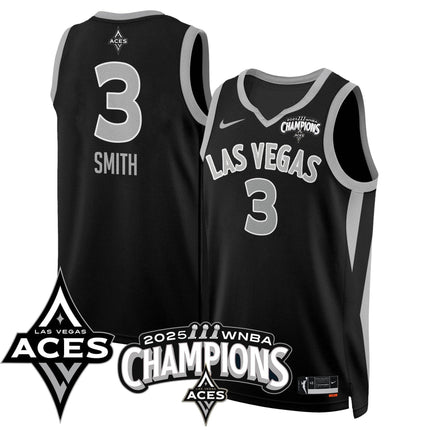 Men's Las Vegas Aces 2025 WNBA Championship Jersey - All Stitched