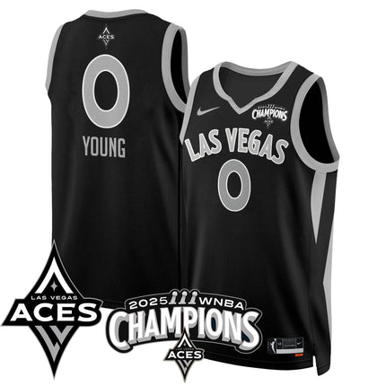 Men's Las Vegas Aces 2025 WNBA Championship Jersey - All Stitched