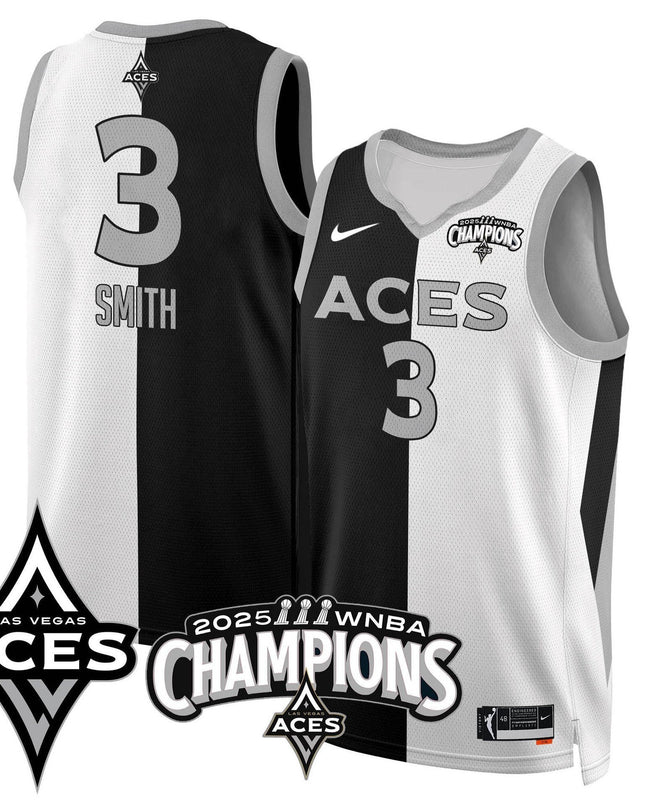 Men's Las Vegas Aces 2025 WNBA Championship Jersey - All Stitched