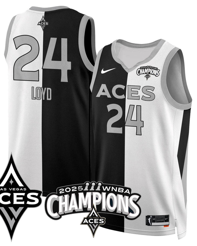 Men's Las Vegas Aces 2025 WNBA Championship Jersey - All Stitched