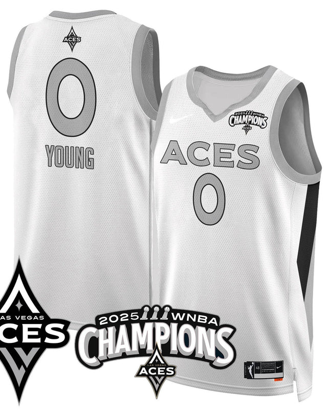 Men's Las Vegas Aces 2025 WNBA Championship Jersey - All Stitched