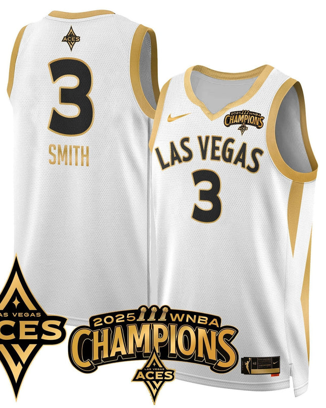 Men's Las Vegas Aces 2025 WNBA Championship Jersey - All Stitched