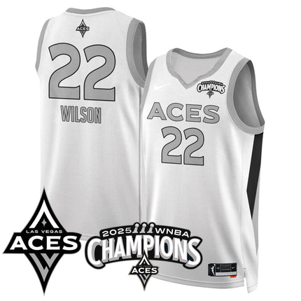 Men's Las Vegas Aces 2025 WNBA Championship Jersey - All Stitched