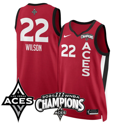 Men's Las Vegas Aces 2025 WNBA Championship Jersey - All Stitched