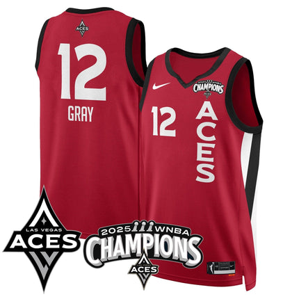 Men's Las Vegas Aces 2025 WNBA Championship Jersey - All Stitched