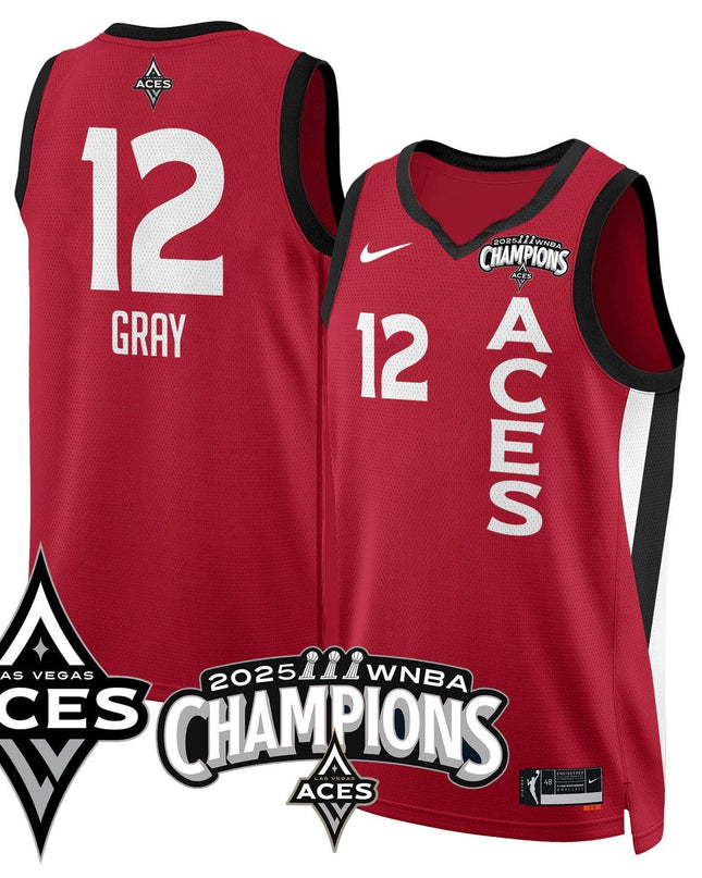 Men's Las Vegas Aces 2025 WNBA Championship Jersey - All Stitched
