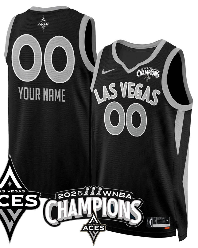 Las Vegas Aces 2025 WNBA Championship Custom Jersey - All Stitched
