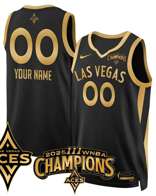 Las Vegas Aces 2025 WNBA Championship Custom Jersey - All Stitched