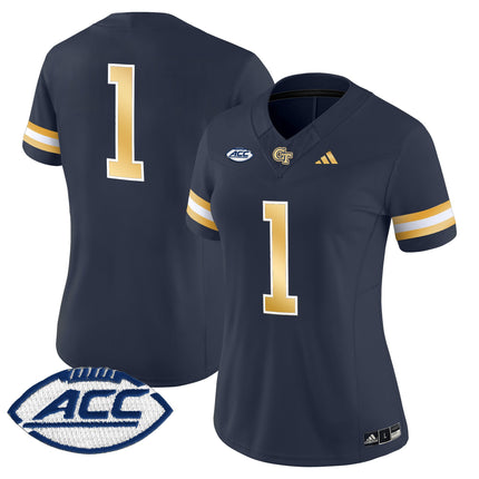 Women's Georgia Tech Yellow Jackets 2025 Vapor Limited Jersey - All stitched