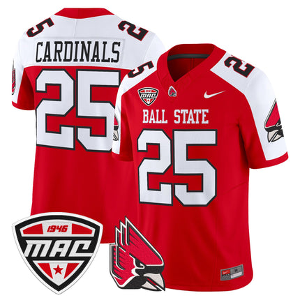 Men's Ball State Cardinals 2025 Vapor Limited Jersey - All Stitched
