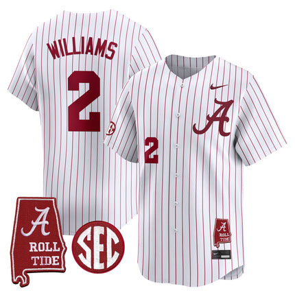 Men's Alabama Crimson Tide 2025 Vapor Baseball Jersey - Alabama Map - All Stitched