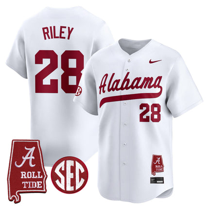 Men's Alabama Crimson Tide 2025 Vapor Baseball Jersey - Alabama Map - All Stitched