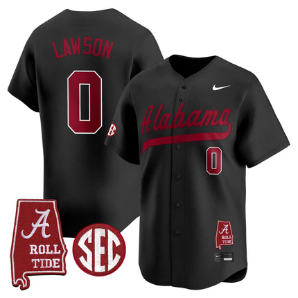 Men's Alabama Crimson Tide 2025 Vapor Baseball Jersey - Alabama Map - All Stitched