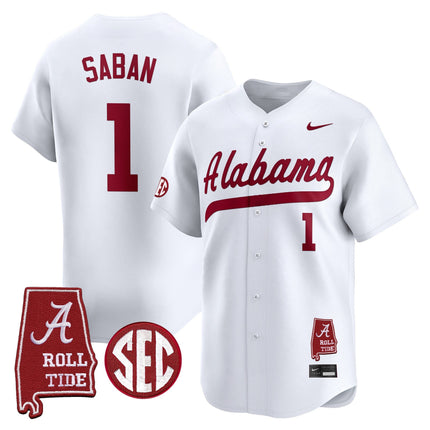 Men's Alabama Crimson Tide 2025 Vapor Baseball Jersey - Alabama Map - All Stitched