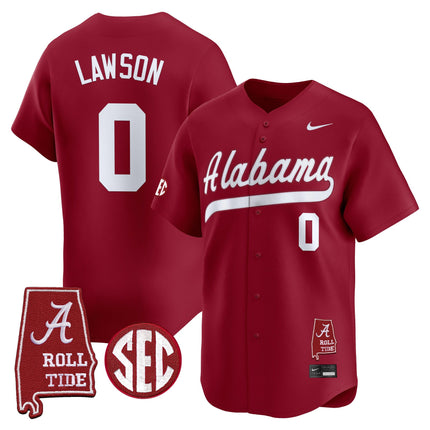 Men's Alabama Crimson Tide 2025 Vapor Baseball Jersey - Alabama Map - All Stitched