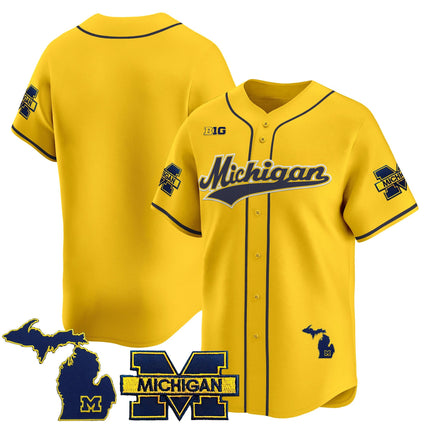 Men's Michigan Wolverines 2025 Vapor Baseball Jersey - All Stitched