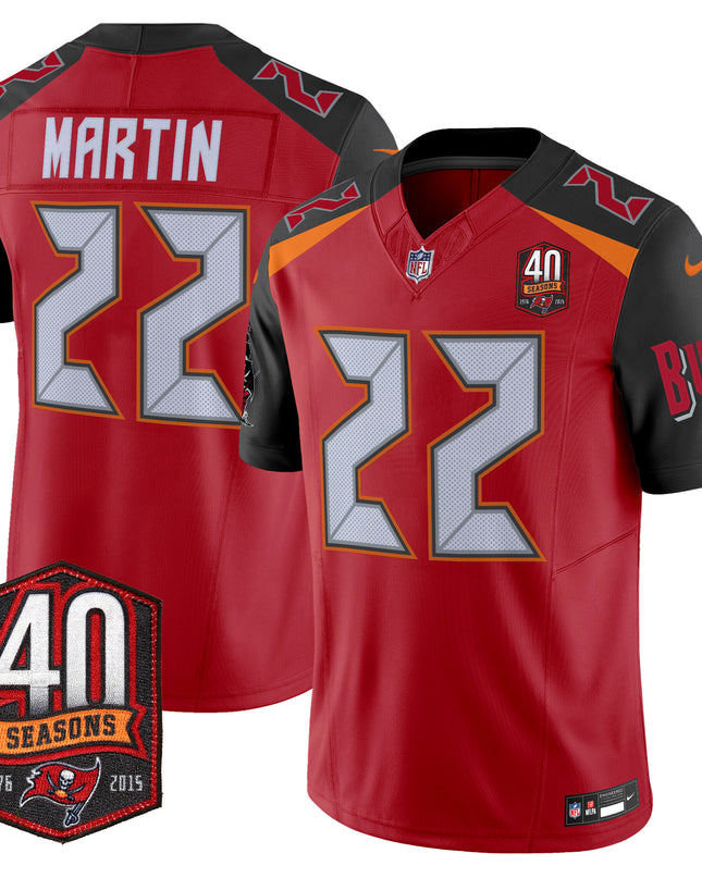 Doug Martin Tampa Bay Buccaneers 40th Season Patch Vapor Limited Jersey - All Stitched