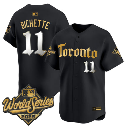 Men's Toronto Blue Jays 2025 World Series Vapor Premier Limited Jersey - Gothic North Edition - All Stitched