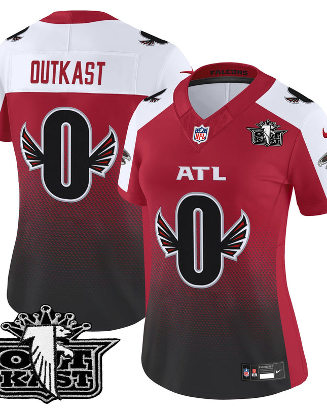 Women's Outkast x Atlanta Falcons 2025 Vapor Limited Jersey - All Stitched