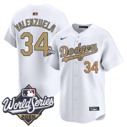 Dodgers 2025 World Series Gold Vapor Premier Limited Jersey - All Stitched